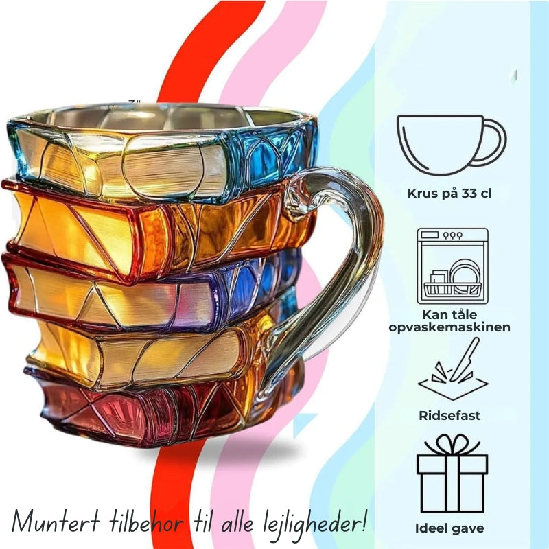 NovelMug | 3D handgemachte bemalte Bücher-Tasse