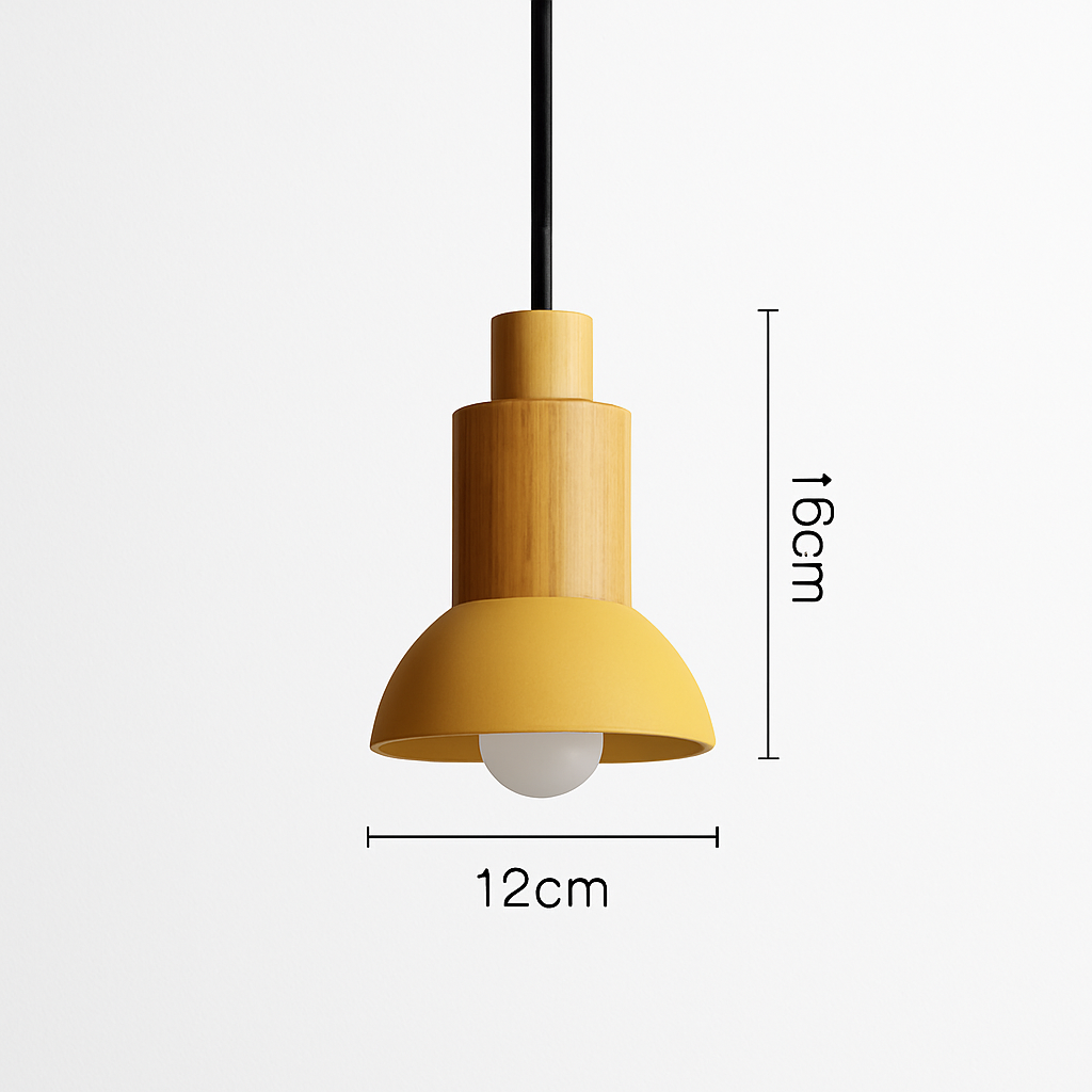 Design-Hängelampe aus Holz und Metall in verschiedenen Formen Fenster – Sarando.ch